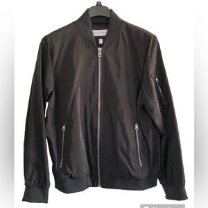 Calvin Klein Mens Bomber Jacket Full Zip Size Medium Color Black CM407904 blk